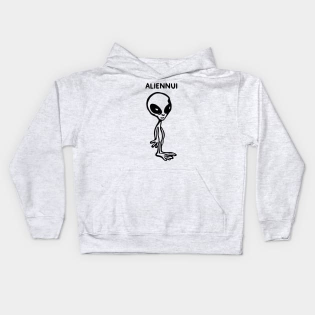 Aliennui Kids Hoodie by Slightly Unhinged